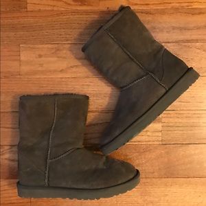 Chocolate brown UGGs.